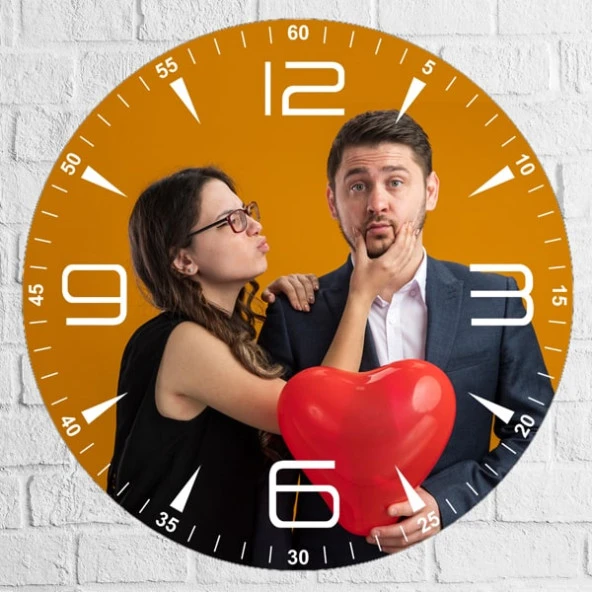 28 Cm Yuvarlak Duvar Saati Kişiye Özel Model 5 ürün görseli 1