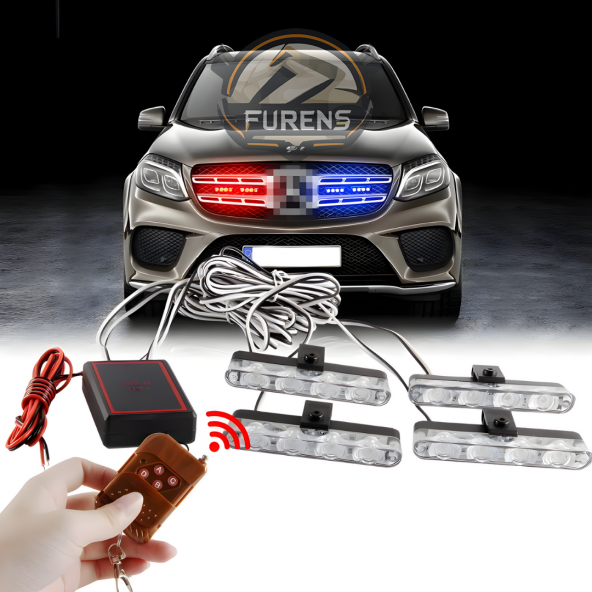 Panjur İçi Çakar Kırmızı Mavi 4 x 4 Uzaktan Kumandalı ürün görseli 1
