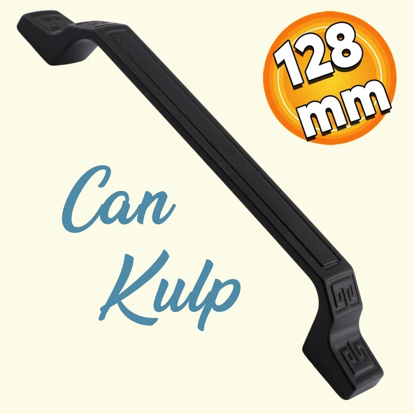 Can Mobilya Mutfak Dolabı Çekmece Dolap Kapak Kulpu Düz Metal Kulp Kulbu Kulpu 128 Mm Siyah ürün görseli 1