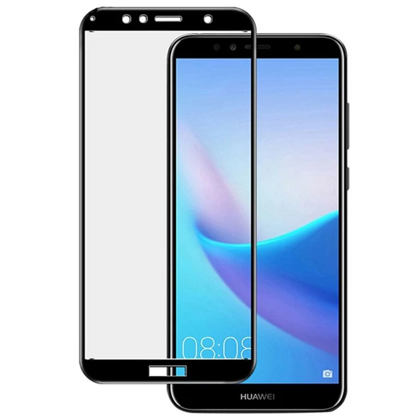 Bufalo Huawei Y5 2018 NANO 10D Cam Ekran Koruyucu Siyah ürün görseli 1