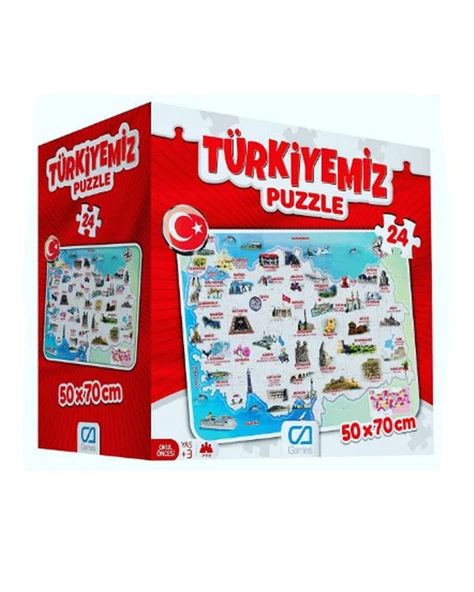 Türkiyemiz Çocuk Puzzle 24 Parça ürün görseli 1