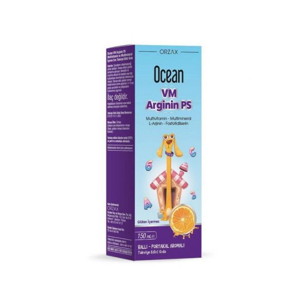 Ocean VM Arginin Ps Ballı Portakal Aromalı Şurup 150 ml 8697595873533 ürün görseli 1