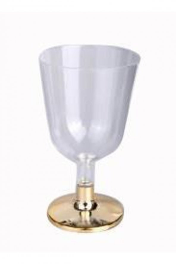 Ayaklı Kadeh 150 Ml Polistiren Metalize Altın Ayak R.150 6 Adet ürün görseli 1