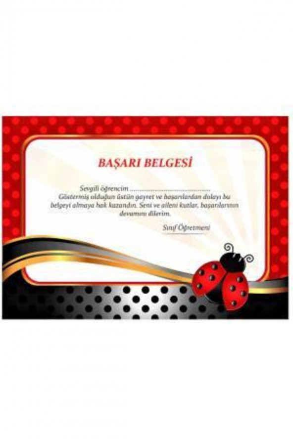 Başarı Belgesi Kelebekli Model 20 Adet A5 Boyut ürün görseli 1