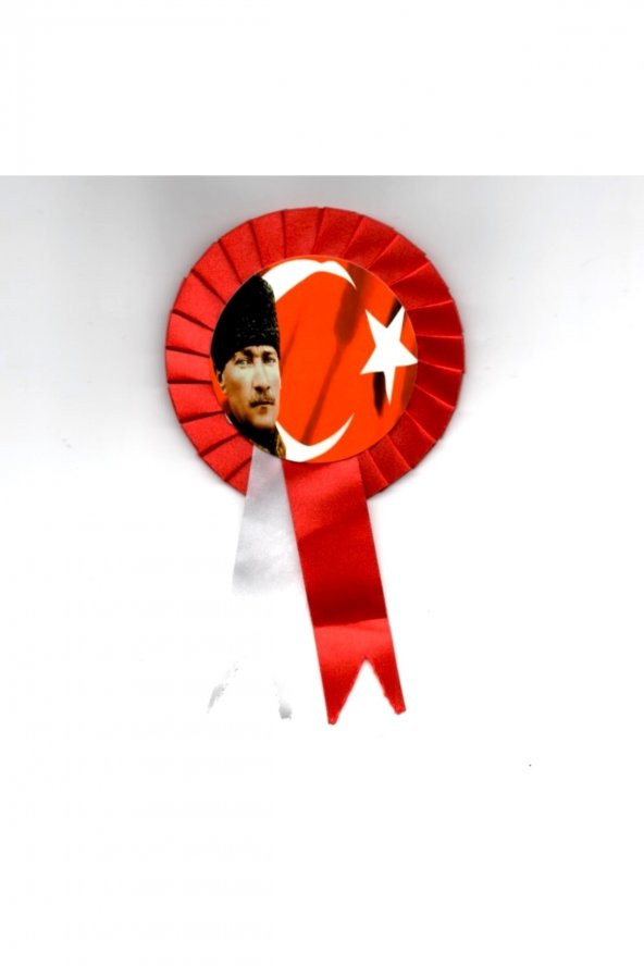 23 Nisan Mustafa Kemal Atatürk Rozeti Kurdelalı 5 Adet ürün görseli 1