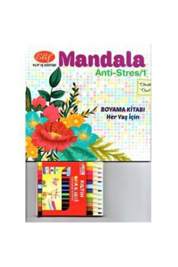 Yetişkin Boyama Kitabı Mandala Set Ant-i Stres ürün görseli 1