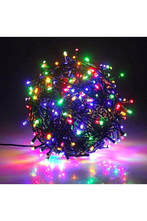 Yeşil Kablolu 10 Metre Karışık Renk 100 Led Eklemeli Süper Kalite Led Işık ürün görseli 1
