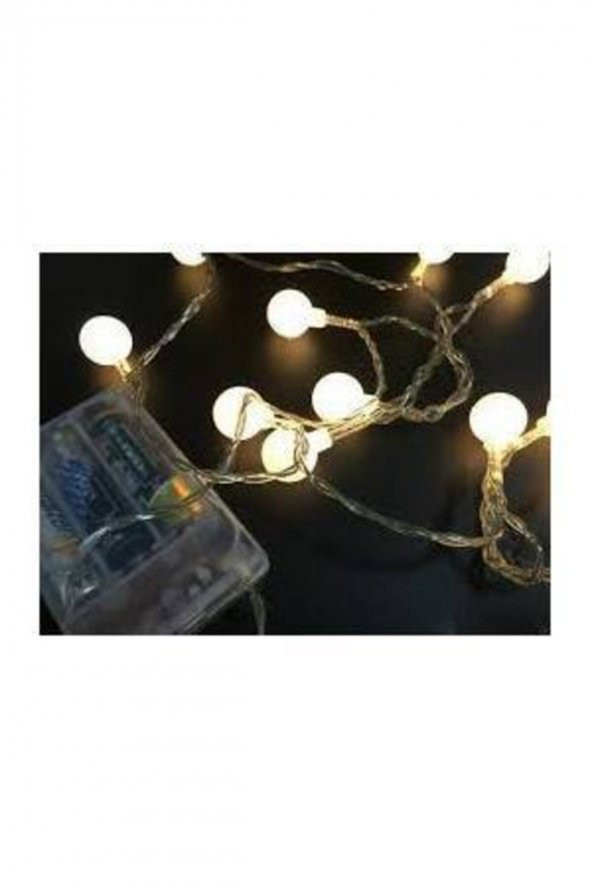 Şeffaf Kablolu 4 Metre 28 Led Top Şeklinde Günışığı Pilli Led ürün görseli 1