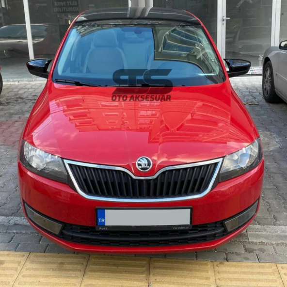 Skoda Rapid 2015-2017 Uyumlu Batman Yarasa Ayna Kapağı Piano Black Abs Plastik ürün görseli 1
