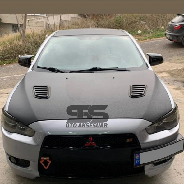 Mitsubishi Lancer 2008-2013 Uyumlu Batman Yarasa Ayna Kapağı Piano Black Abs Plastik ürün görseli 1
