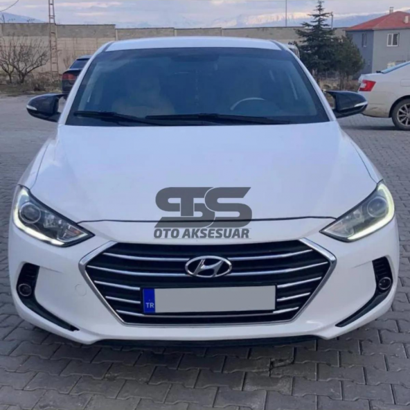 Hyundai Elantra Sinyalli 2016-2018 Uyumlu Batman Yarasa Ayna Kapağı Piano Black Abs Plastik ürün görseli 1