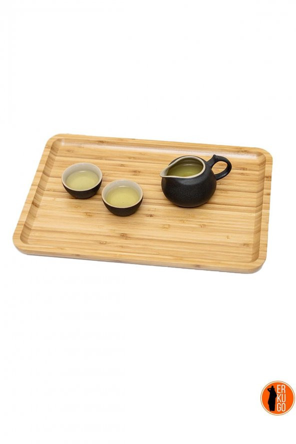 2 Adet Bambu Dikdörtgen Servis Tabağı, Sunum Seti (30x20 cm) - Resim 5