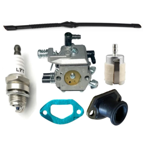 Kmtmak 4500/5200 Motorlu Testere Karbüratör Benzin Hortumu Filtresi Buji Manifold Set ürün görseli 1