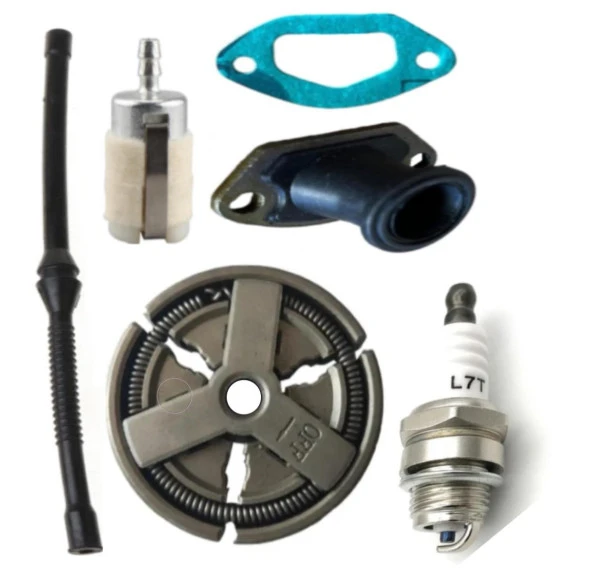 Kmtmak 4500/5200 Motorlu Testere Balata Benzin Hortumu Filtresi Buji Manifold Set ürün görseli 1