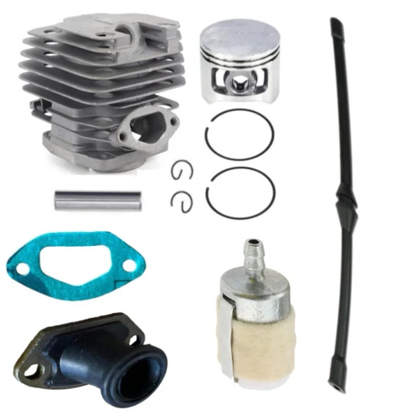 Kmtmak 4500/5200 Motorlu Testere Silindir Piston Benzin Hortumu Filtresi Manifold Set ürün görseli 1