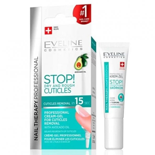 Eveline Stop Cuticles Dry and Rough Nail Cream Gel 12ml | Tırnak Bakımı ürün görseli 1