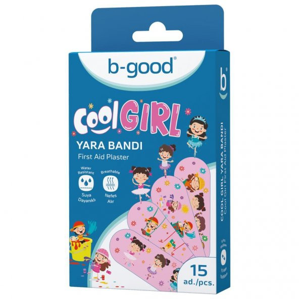 B-Good Plaster Cool Girl Yara Bandı 15 Adet | Suya Dayanıklı Nefes Alır ürün görseli 1
