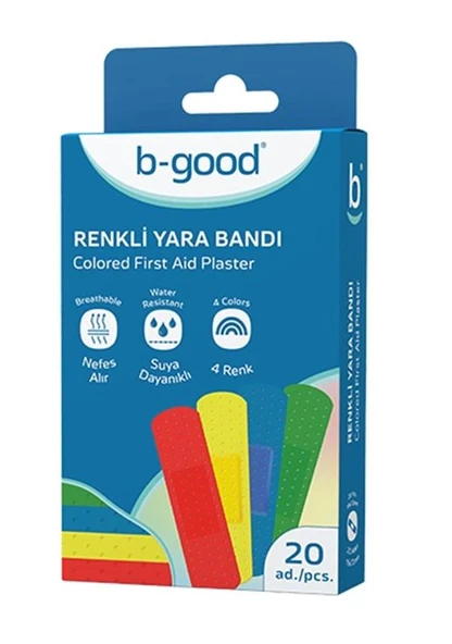 B-Good Yara Bandı Renkli 20 Adet | Suya Dayanıklı Nefes Alır ürün görseli 1