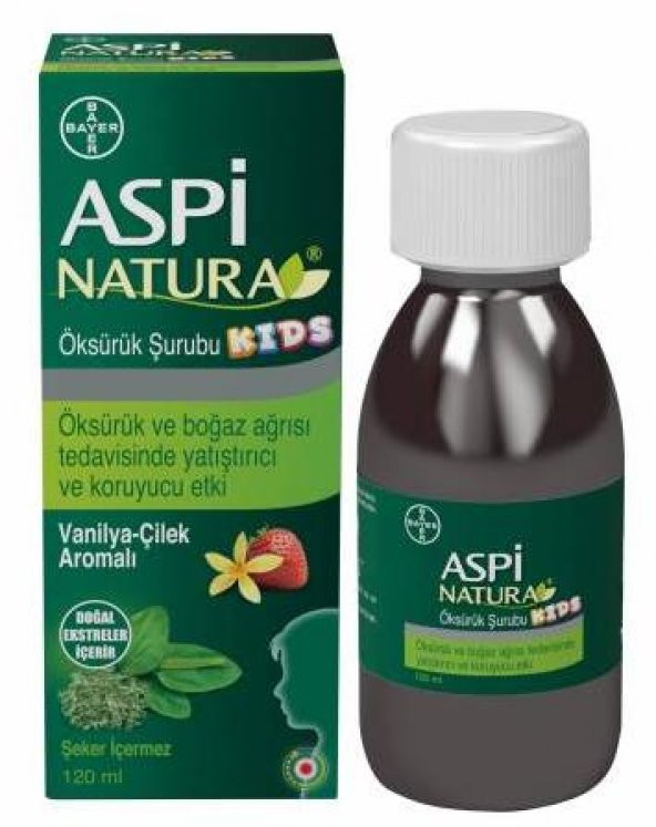 Aspinatura Kids Şurup 120ml | Vanilya ve Çilek Aromalı ürün görseli 1