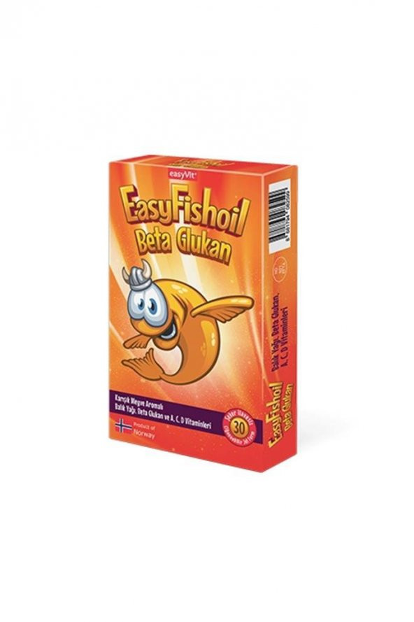 Easyvit EasyFishOil Beta Glukan Çiğnenebilir Jel Tablet 30 Tablet ürün görseli 1