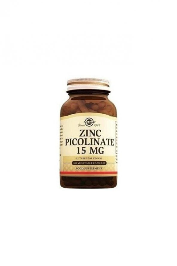 Solgar Zinc Picolinate 15mg 100 Kapsül ürün görseli 1