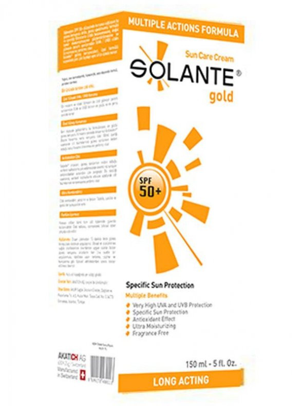Solante Gold SPF50+ Güneş Koruyucu Krem 150ml | Yağsız, Suya Dayanıklı ürün görseli 1