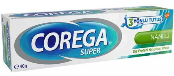 Corega Süper Diş Protezi Yapıştırıcı Krem 40gr | Naneli ürün görseli 1