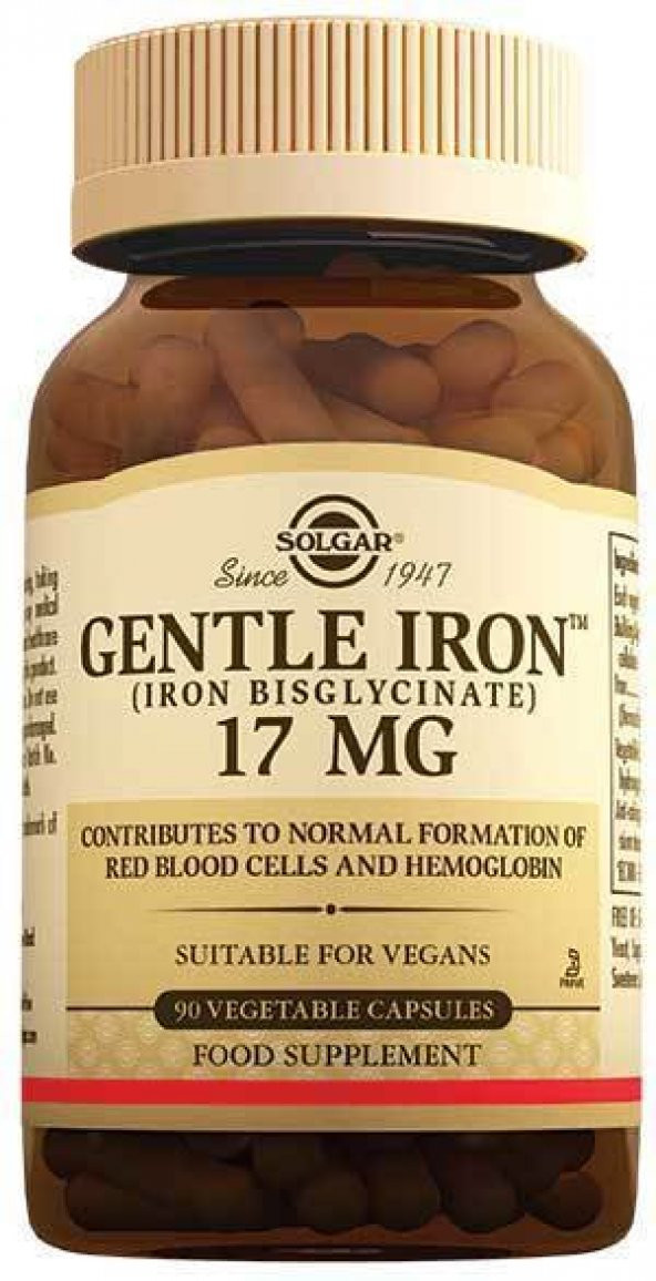 Solgar Gentle Iron 17Mg 90 Kapsül ürün görseli 1