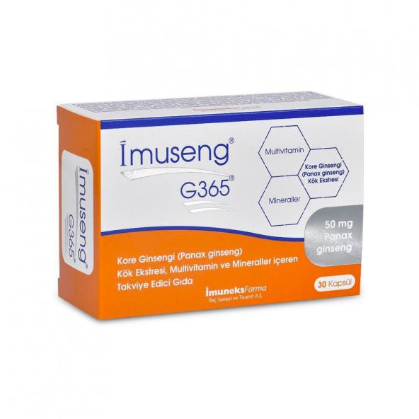 İmuneks Farma İmuseng G365 30 Kapsül ürün görseli 1