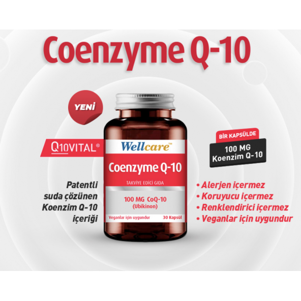Wellcare Coenzyme Q-10 100 mg 30 Kapsül ürün görseli 1