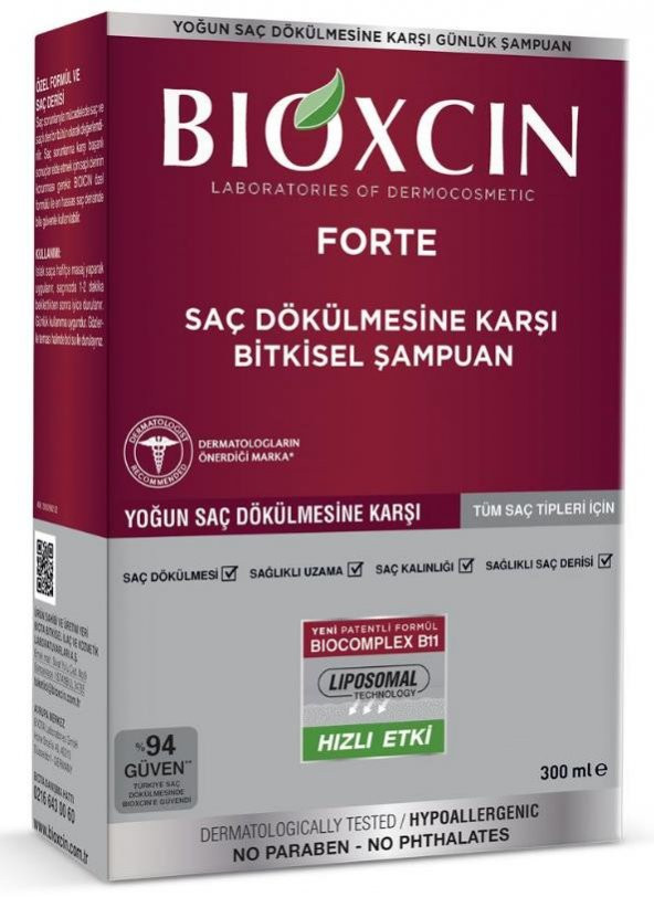 Bioxcin Forte Tüm Saç Tiplerine Özel Şampuan 300ml ürün görseli 1