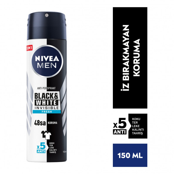 Nıvea Deo Sprey 150 Ml Invisible Fresh Erkek ürün görseli 1