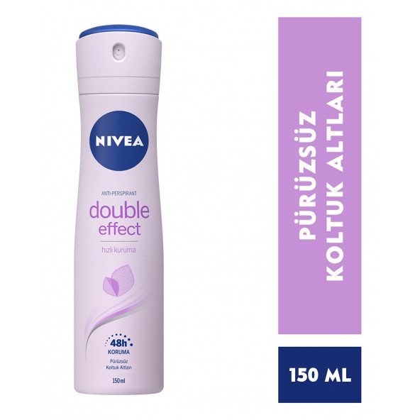 Nıvea Deo Sprey 150 ml Double Effect Mor Düşler Kadın - Resim 2