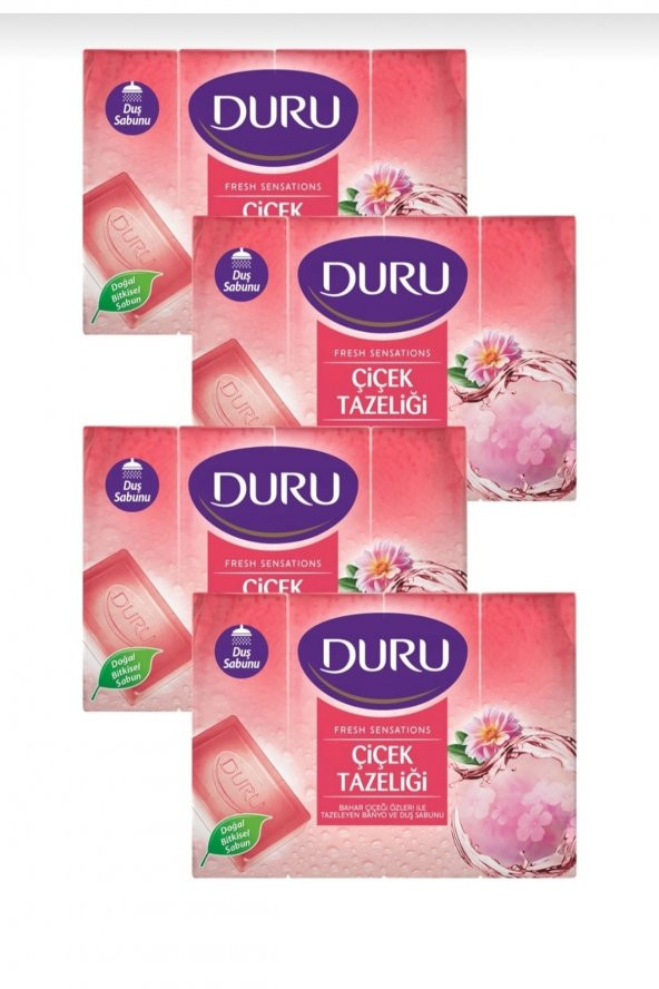 Duru Fresh Sensations Çiçek Tazeliği 16 Adet Duş Sabunu 4X600 ürün görseli 1