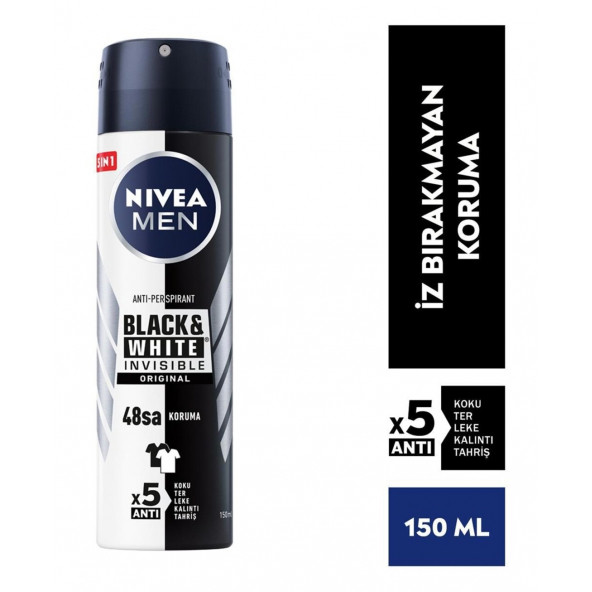 Nıvea Dedoranto Black&whıte Erkek - Resim 2