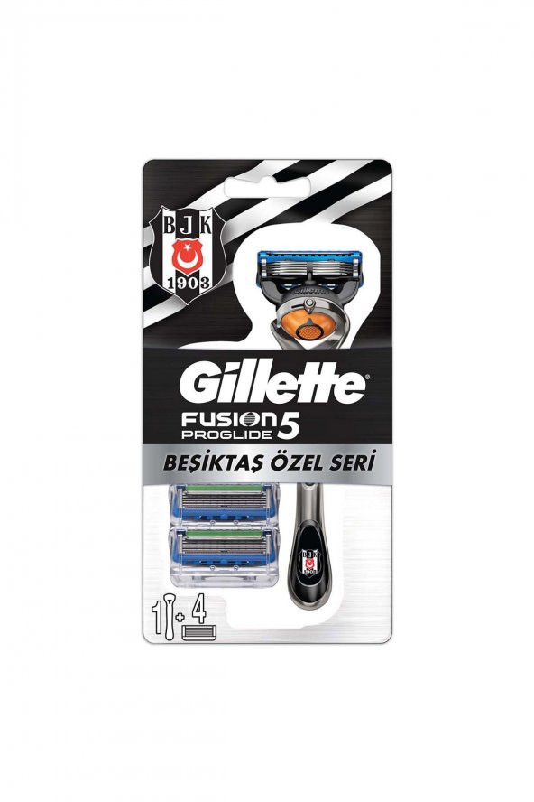 Gillette Fusion Proglide Makine + 4lü Yedek Bıçak Beşiktaş Özel Seri ürün görseli 1