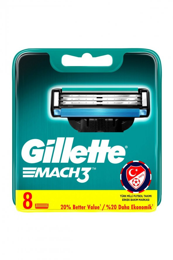 Gillette Mach3 Yedek Tıraş Bıçağı 8li ürün görseli 1