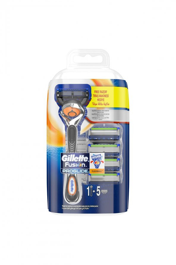 Gillette Fusion Proglide Flexball Tıraş Makinesi 5 Yedek Başlık ürün görseli 1