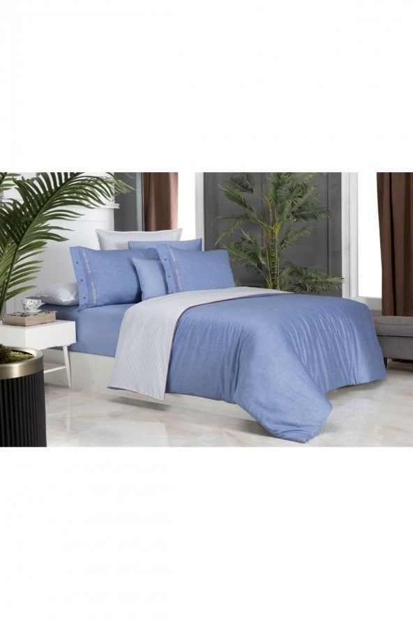 Morgan More Style Nevresim Takımı King Size V3-mavi ürün görseli 1