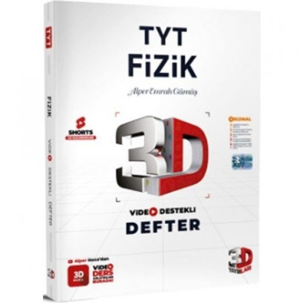 3D Yayınları TYT Fizik Video Destekli Defter 3D Yayınları ürün görseli 1