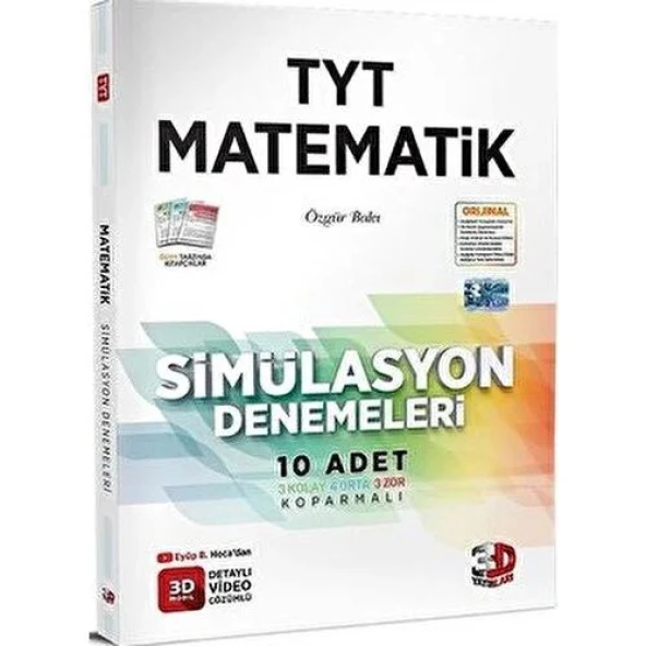 3D Yayınları 2023 TYT 3D Simülasyon Matematik Denemeleri ürün görseli 1