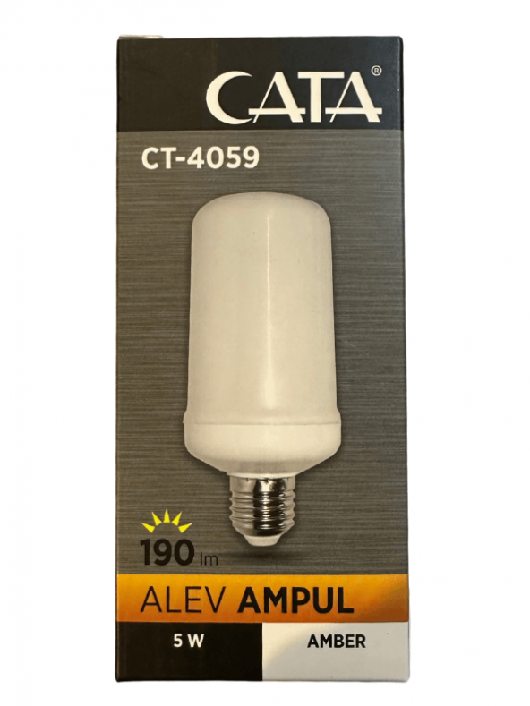 Cata CT-4059 5W (Amber Işık) E27 Duylu Led Alev Ampul ürün görseli 1