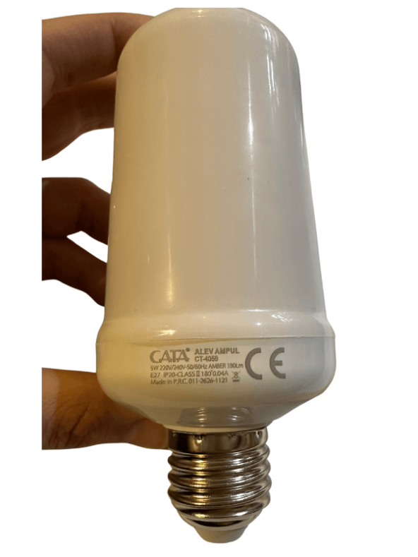 Cata CT-4059 5W (Amber Işık) E27 Duylu Led Alev Ampul - Resim 4