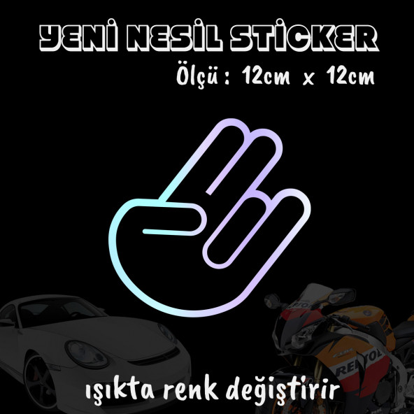 jdm el oto sticker  2 adet Hologram model Motosiklet kask atv laptop cam uyumlu ürün görseli 1