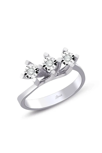 0.15 Ct Pırlanta Üçtaş Lazerli Yüzük ürün görseli 1