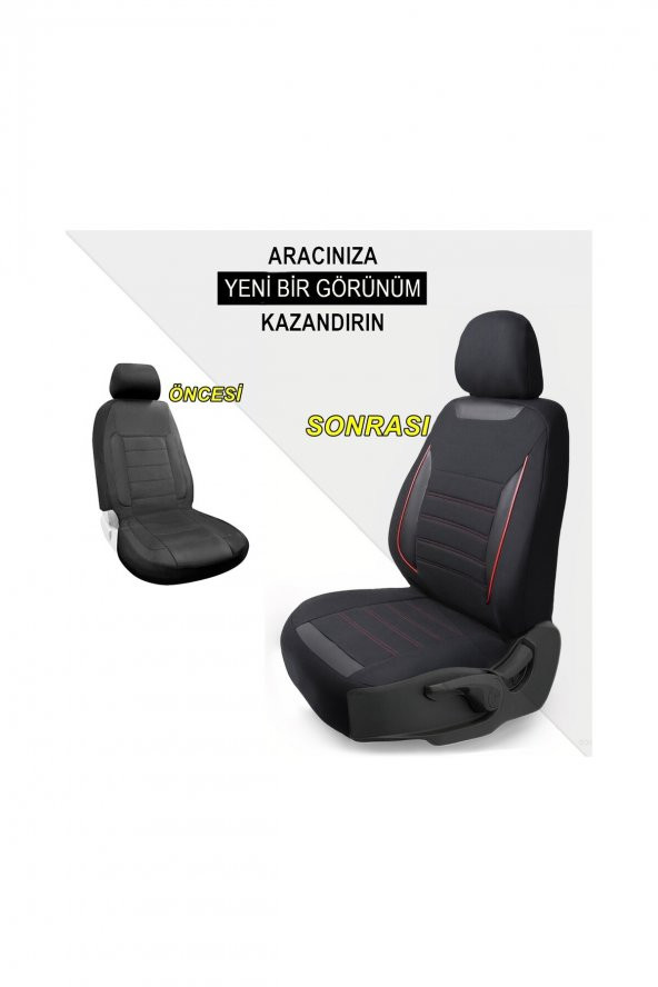 Peugeot 107 Uyumlu Özel Tasarım Oto Koltuk Kılıfı Seti Smart K ürün görseli 1