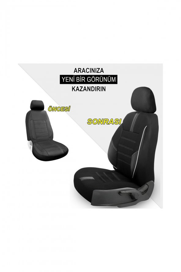 Renault Modus Uyumlu Özel Tasarım Oto Koltuk Kılıfı Seti Star B ürün görseli 1