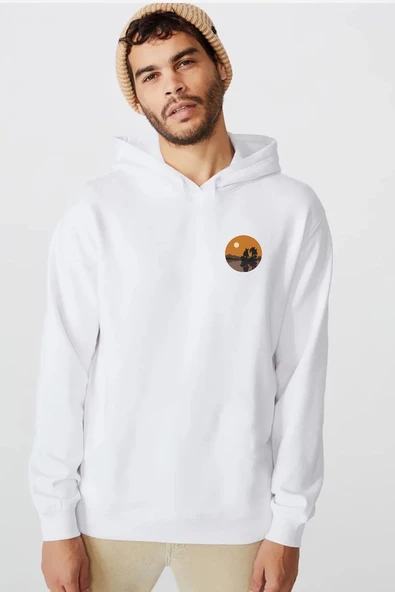 One Piece Anime Thousand Sunny Beyaz Erkek 3ip Kapşonlu  Sweatshirt ürün görseli 1