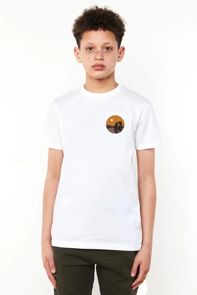 One Piece Anime Thousand Sunny Beyaz Çocuk Bisikletyaka Tshirt ürün görseli 1