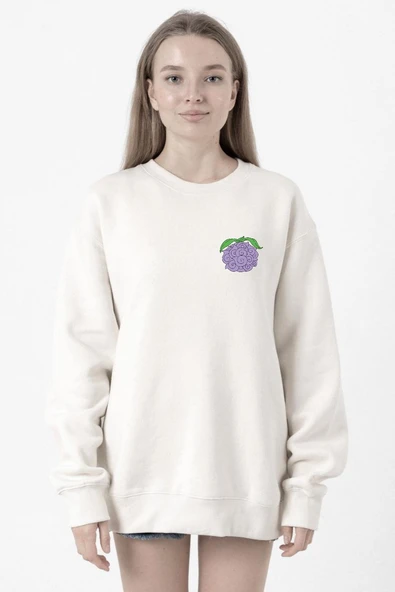 One Piece Anime Yami Yami Devil Fruit Beyaz Kadın 2ip Sweatshirt ürün görseli 1